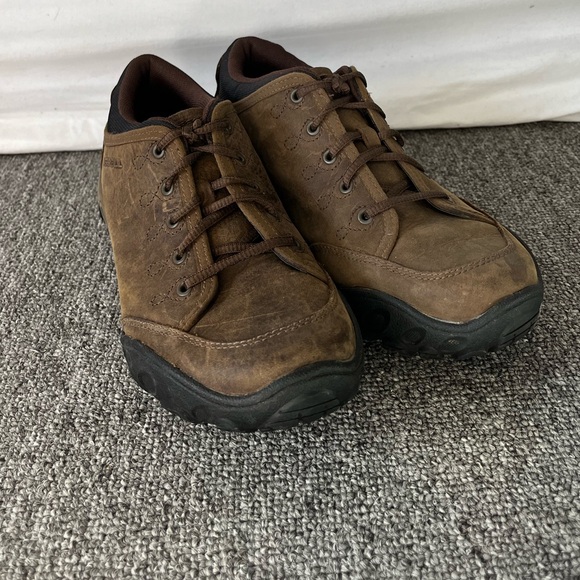 Merrell Quartz Women’s 7 Brown Leather Hiking Shoes Vibram OrthoLite Comfort - Picture 2 of 11